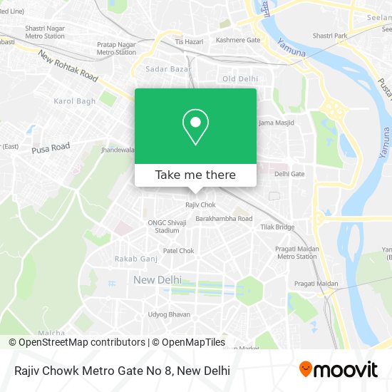 Rajiv Chowk Metro Gate No 8 map