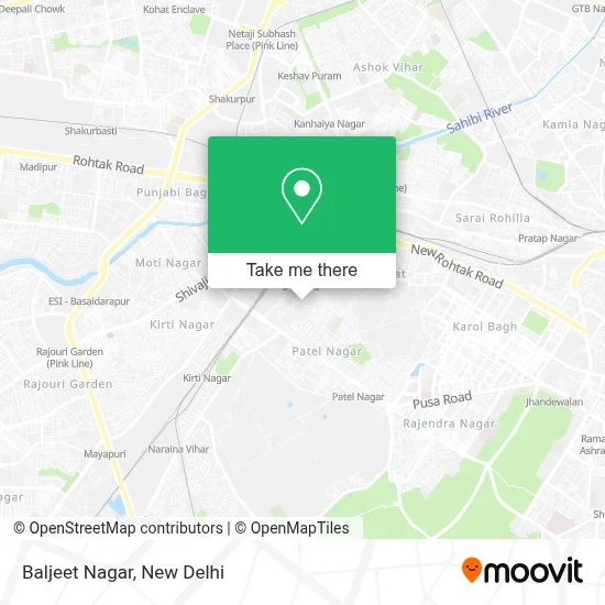 Baljeet Nagar map