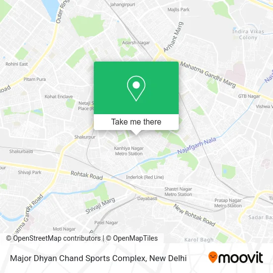 Major Dhyan Chand Sports Complex map