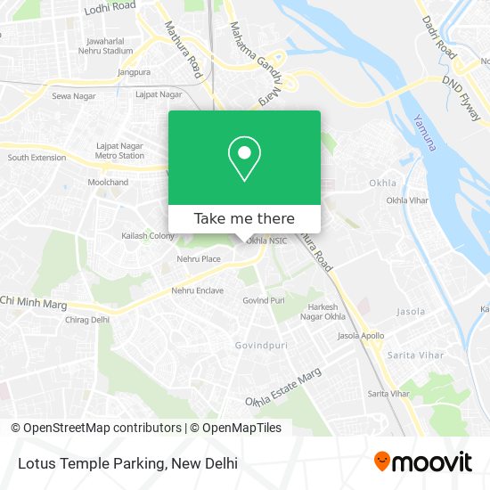 Lotus Temple Parking map