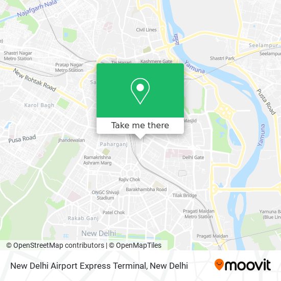 How to get to New Delhi Airport Express Terminal by Metro, Bus or Train?