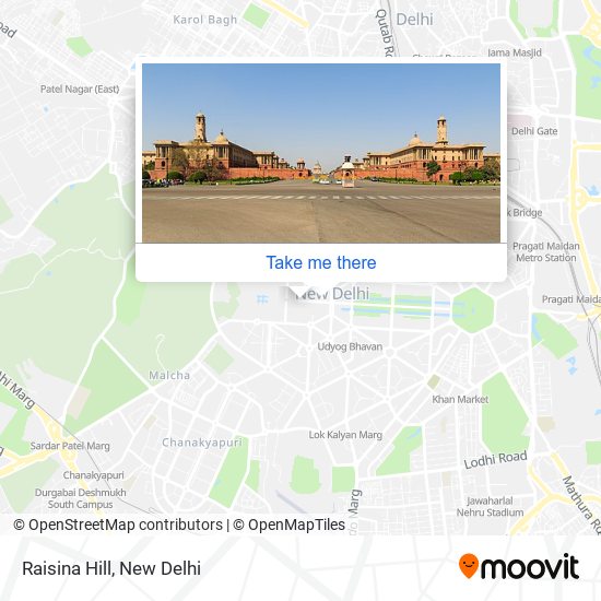 Raisina Hill map