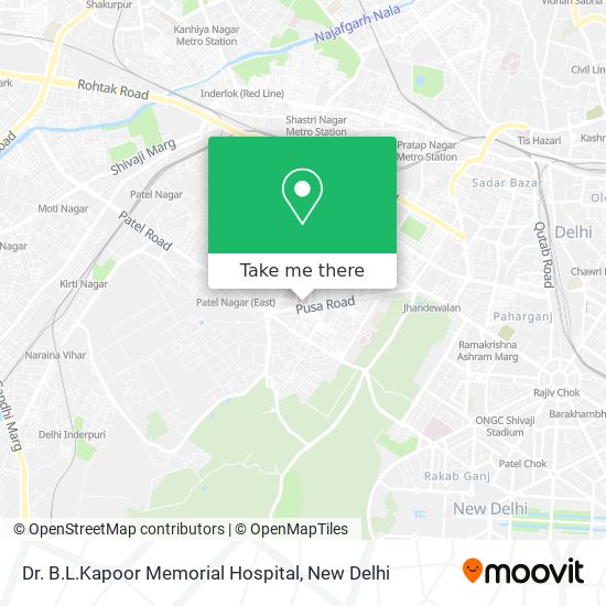 Dr. B.L.Kapoor Memorial Hospital map