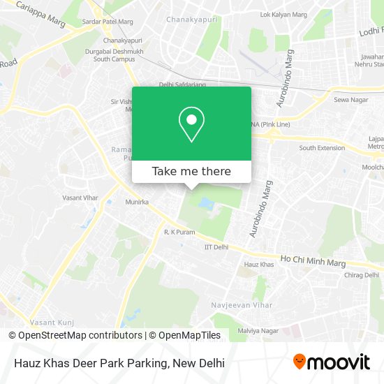 Hauz Khas Deer Park Parking map