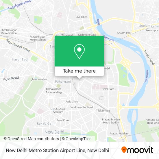 New Delhi Metro Station Airport Line map
