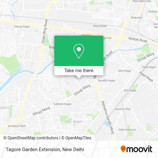 Tagore Garden Extension map