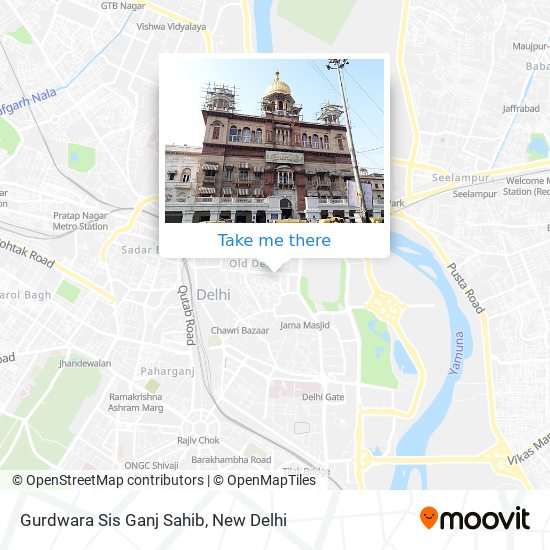 Gurdwara Sis Ganj Sahib map