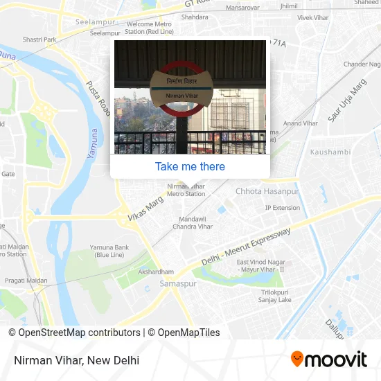 Nirman Vihar map