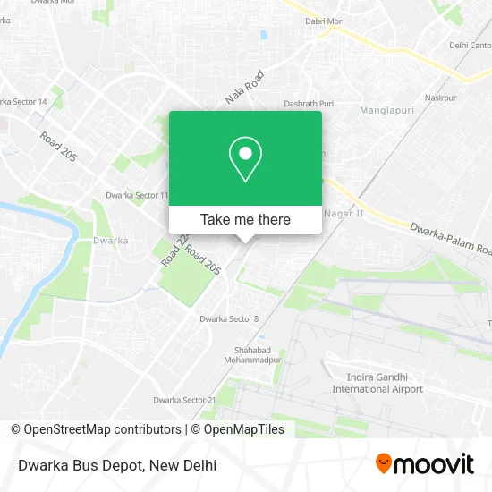 Dwarka Bus Depot map