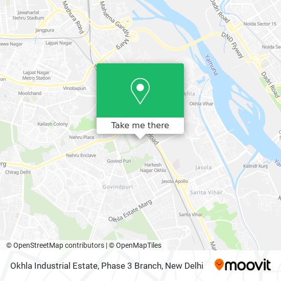 Okhla Industrial Estate, Phase 3 Branch map