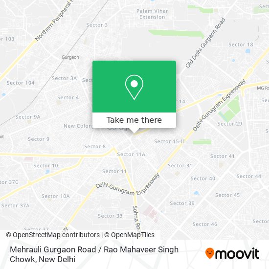 Mehrauli Gurgaon Road / Rao Mahaveer Singh Chowk map