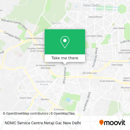 NDMC Service Centre Netaji Gar map