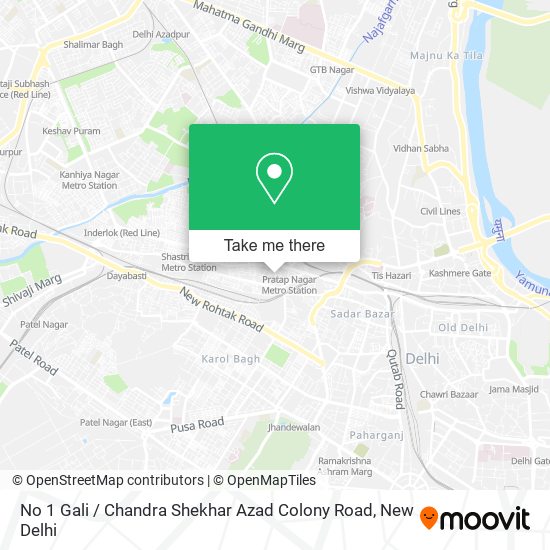 No 1 Gali / Chandra Shekhar Azad Colony Road map