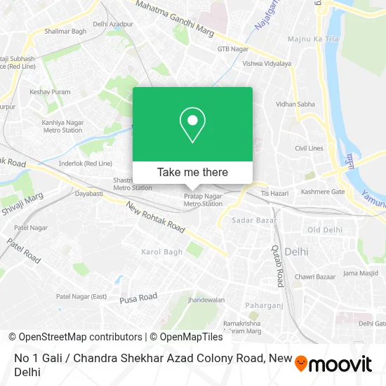 No 1 Gali / Chandra Shekhar Azad Colony Road map