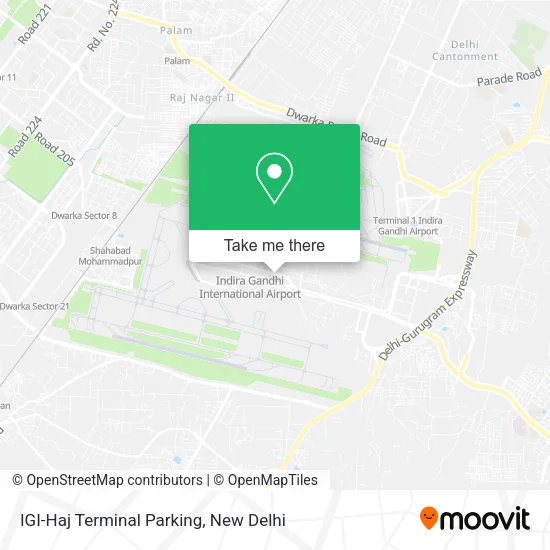 IGI-Haj Terminal Parking map