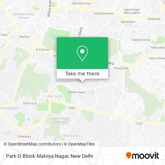 Park-D Block Malviya Nagar map
