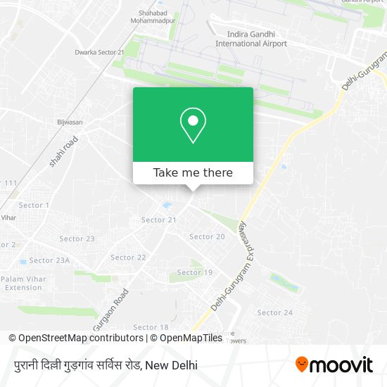 पुरानी दिल्ली गुड़गांव सर्विस रोड map