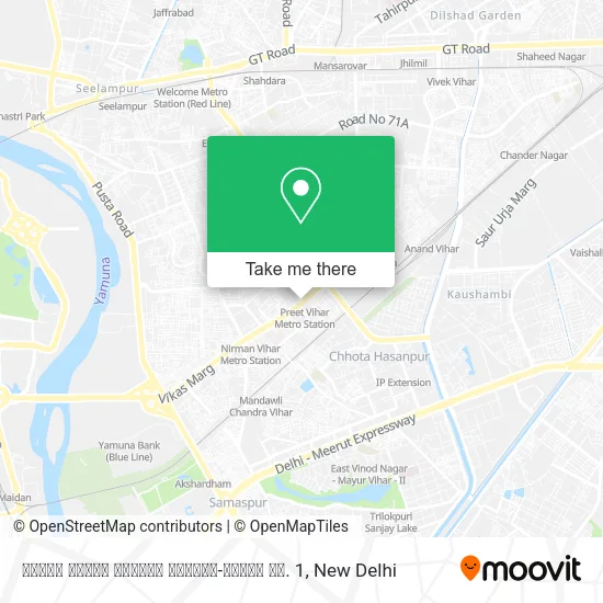 प्रीत विहार मेट्रो स्टेशन-द्वार सं. 1 map