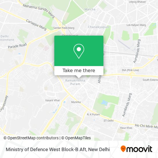 Ministry of Defence West Block-B Aft map