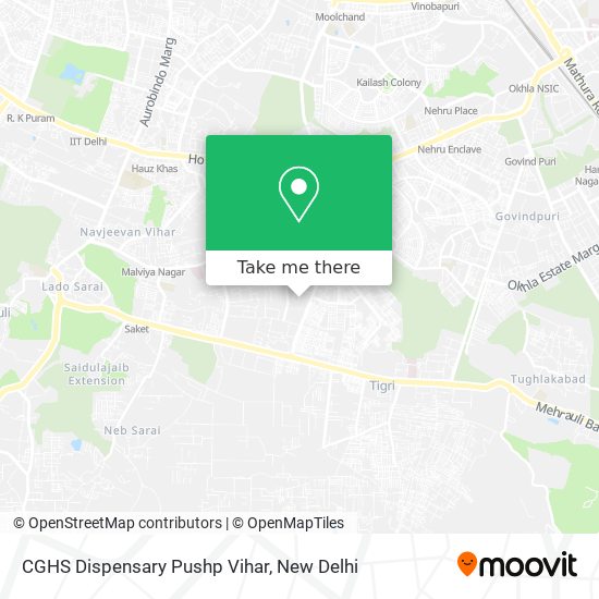 CGHS Dispensary Pushp Vihar map