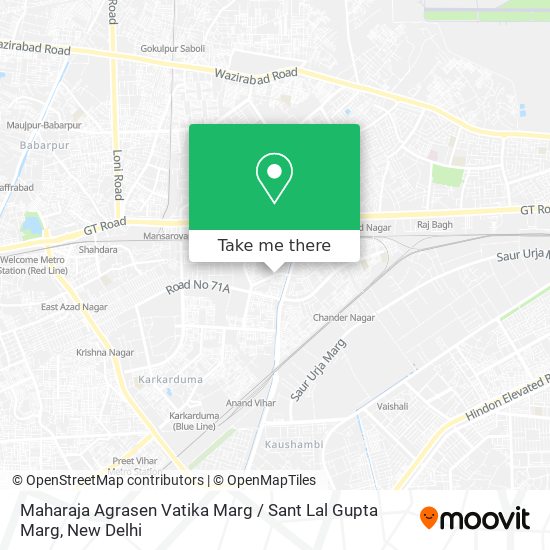 Maharaja Agrasen Vatika Marg / Sant Lal Gupta Marg map