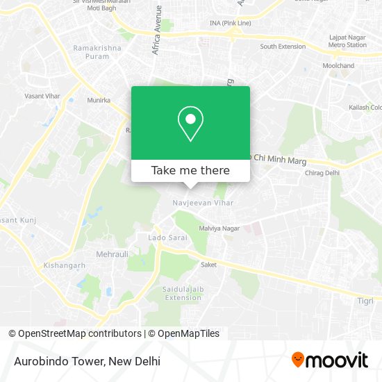 Aurobindo Tower map