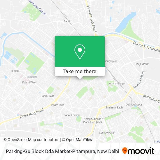 Parking-Gu Block Dda Market-Pitampura map