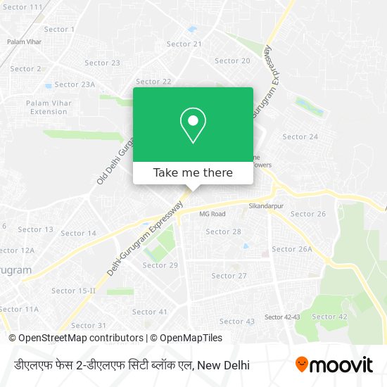 डीएलएफ फेस 2-डीएलएफ सिटी ब्लॉक एल map