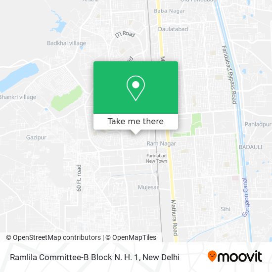 Ramlila Committee-B Block N. H. 1 map