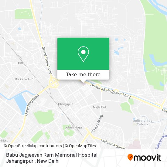 Babu Jagjeevan Ram Memorial Hospital Jahangirpuri map