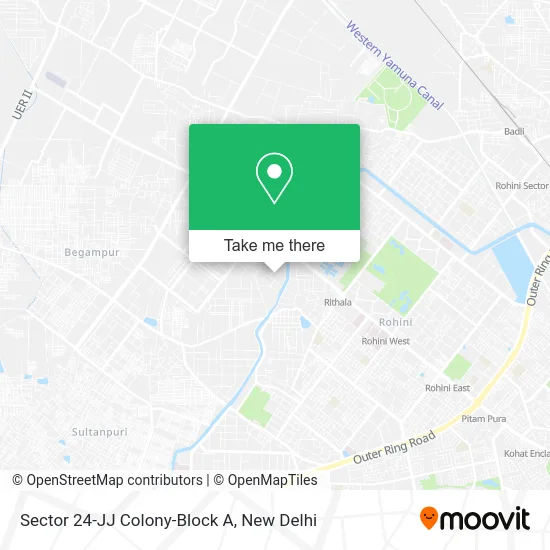 Sector 24-JJ Colony-Block A map