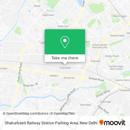 Shakurbasti Railway Station Parking Area map