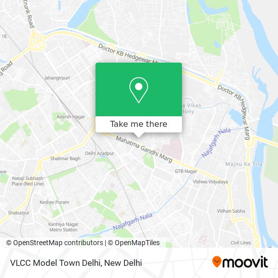 VLCC Model Town Delhi map