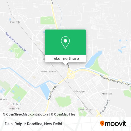 Delhi Raipur Roadline map