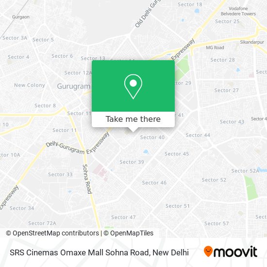 SRS Cinemas Omaxe Mall Sohna Road map