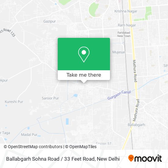 Ballabgarh Sohna Road / 33 Feet Road map
