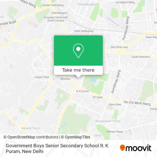 Government Boys Senior Secondary School R. K Puram map