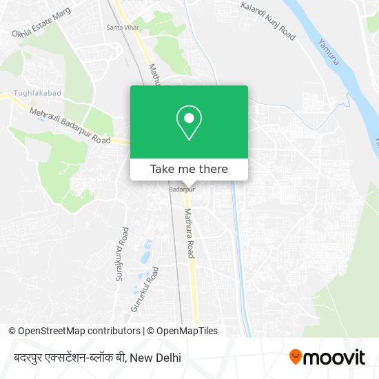 बदरपुर एक्सटेंशन-ब्लॉक बी map