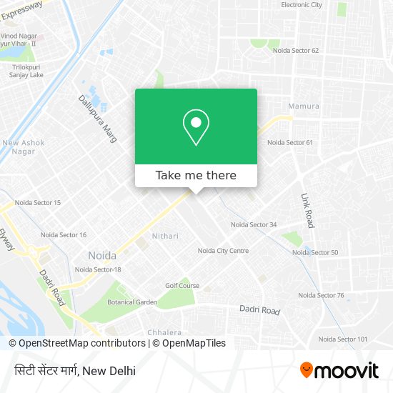 सिटी सेंटर मार्ग map