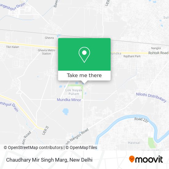 Chaudhary Mir Singh Marg map