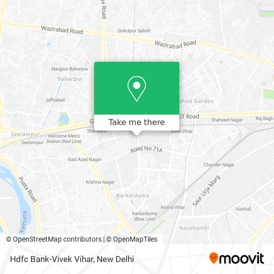 Hdfc Bank-Vivek Vihar map