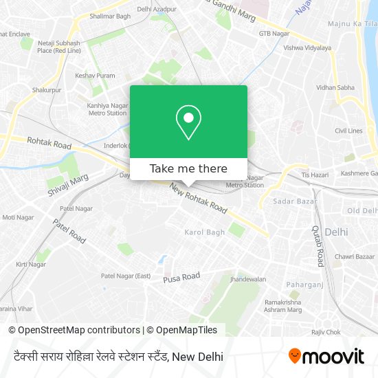 टैक्सी सराय रोहिल्ला रेलवे स्टेशन स्टैंड map