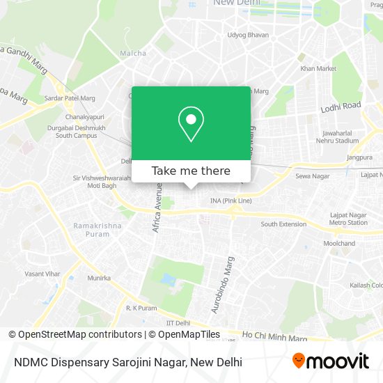 NDMC Dispensary Sarojini Nagar map