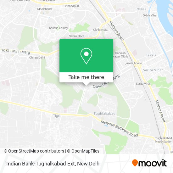Indian Bank-Tughalkabad Ext map