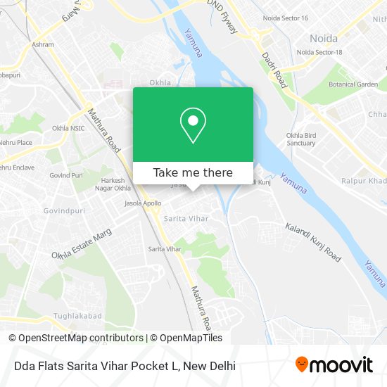 Dda Flats Sarita Vihar Pocket L map