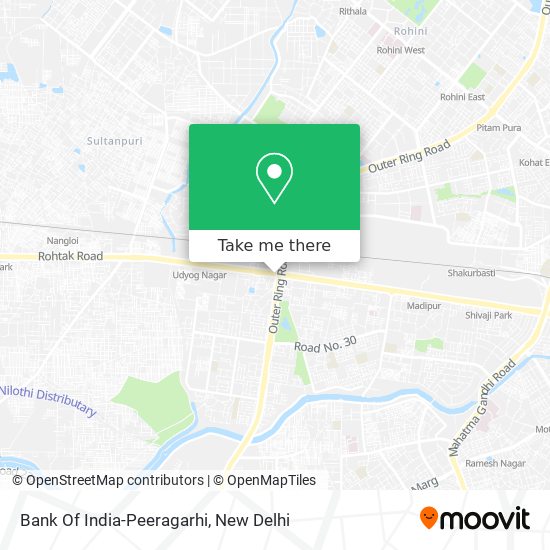 Bank Of India-Peeragarhi map