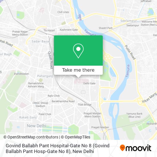 Govind Ballabh Pant Hospital-Gate No 8 map