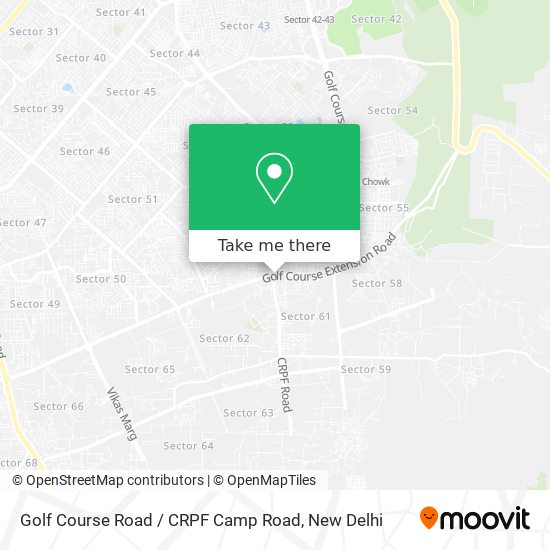 Golf Course Road / CRPF Camp Road map