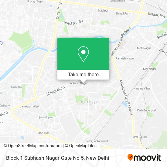 Block 1 Subhash Nagar-Gate No 5 map
