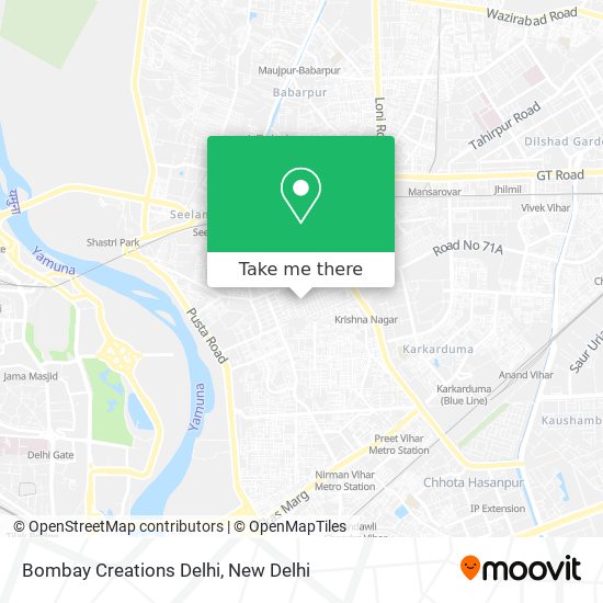 Bombay Creations Delhi map